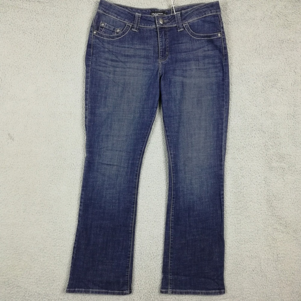 Lee Womens‎ Jeans Boot Cut Blue Denim Mid Rise Dark Wash Stretch 34